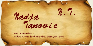 Nadja Tanović vizit kartica